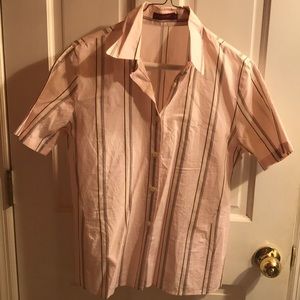 Burberry Ladies short sleeve button down pink sz40